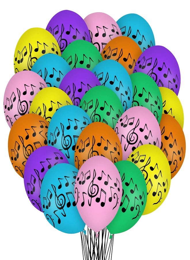 Lecpeting 30 Pcs Music Notes Balloons Colorful Music Birthday Party Decoration Balloons 12 Inches Latex Balloon for Musical Theme Birthday Party Decor Supplies - Image 1